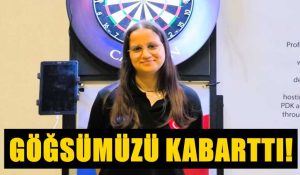 Dart Dünya Şampiyonası’nda Ay yıldızlı formayla yarışan Denizli’li sporcu Ayşegül Karagöz, namağlup dünya şampiyonu oldu.