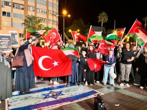 Nazilli’de İsrail’e öfke, Filistin’e tam destek.